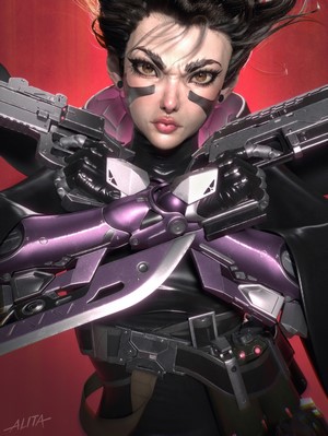 Sombra from Overwatch fan art
