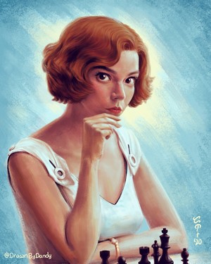 Beth Harmon from The Queen's Gambit fan art