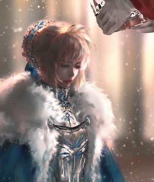 Artoria Pendragon from Fate Series with Crown