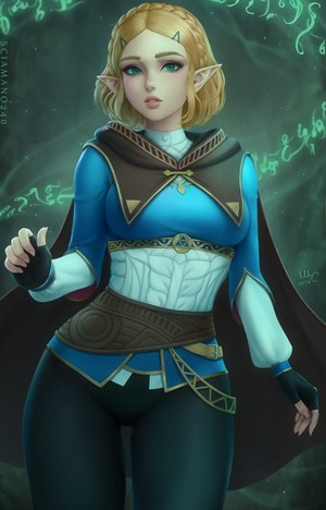 Zelda Breath of the Wild Fantasy Girl Fan Art