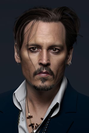 Johnny Depp portrait CGI