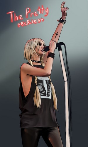 Taylor Momsen from The Pretty Reckless performing