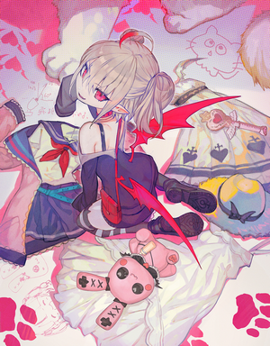 Virtual Youtuber with Wings and Dolls