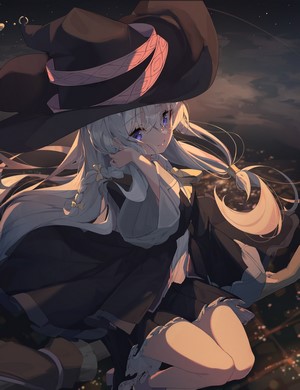 Elaina Witch Hat Night Portrait Majo no Tabitabi
