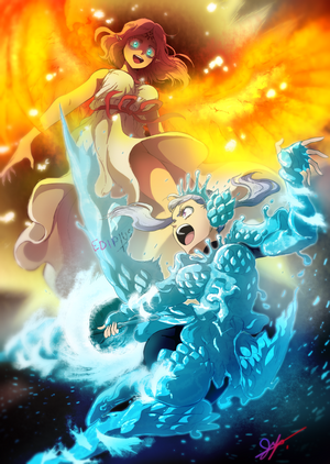 Noelle Silva Battling with Water Magic Black Clover