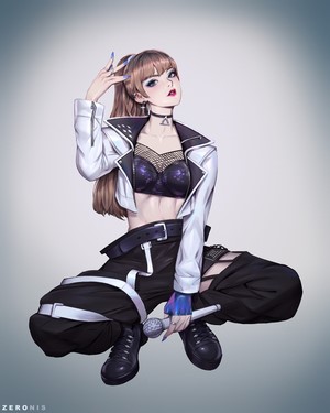 Lisa from BLACKPINK holding a microphone