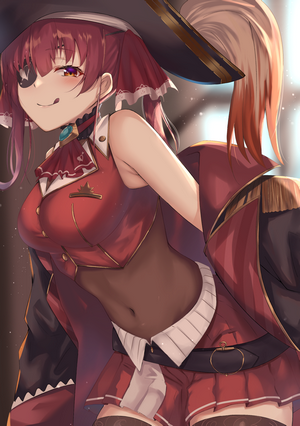 Houshou Marine from Hololive, a pirate anime girl