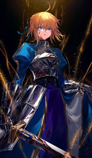 Artoria Pendragon from Fate/Stay Night with Sword and Armor