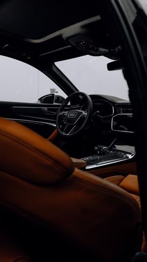 Audi RS6 car interior with leather seats
