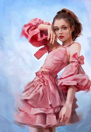 Elijah Sparshott Pink Dress Portrait
