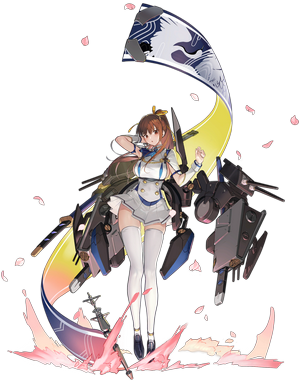 Azur Lane Kasumi in Uniform with Weapons