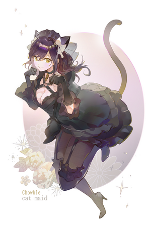Chowbie cat maid anime artwork