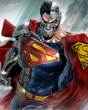 Cyborg Superman Comic Art from DC Comics