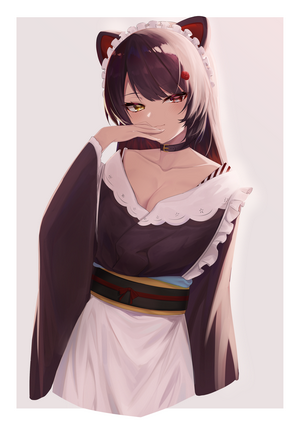 Inui Toko from Nijisanji wearing a maid outfit