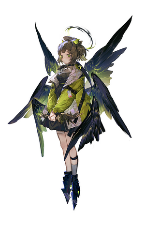 Anime girl with wings and halo by Nonokuro