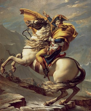 Napoleon Bonaparte Crossing the Alps by Jacques Louis David