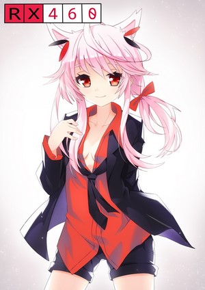 Anime girl with pink hair and animal ears