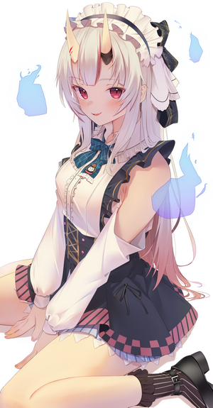 Nakiri Ayame in Fantasy Maid Outfit