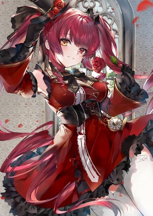Houshou Marine in Gothic Lolita Dress