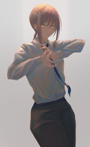 Makima from Chainsaw Man in business attire