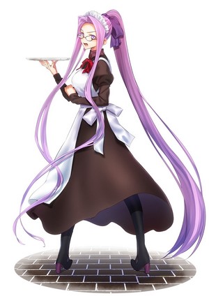 Rider from Fate/Stay Night in a maid outfit