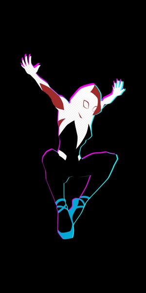 Spider-Gwen in minimalist style