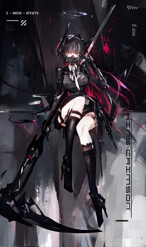 Girl with scythe and sword
