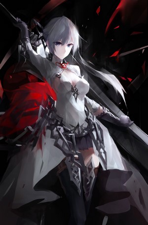 Anime girl with silver hair from SINoALICE