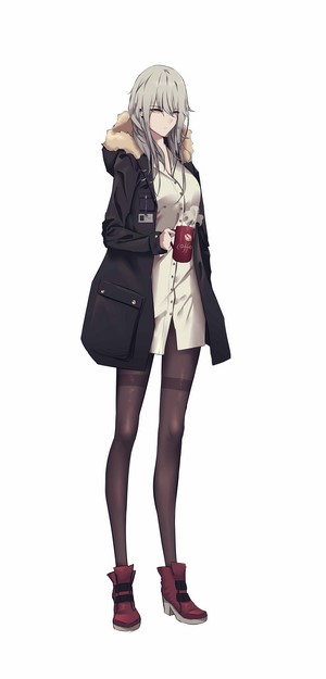 Anime girl holding a coffee mug