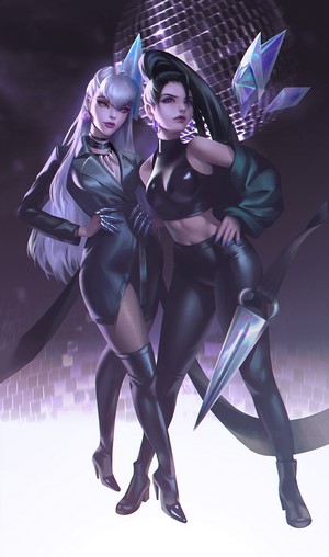 K/DA Evelynn and Kai'Sa Digital Art