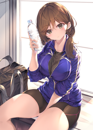 Fal Maro in Gym Clothes with Water Bottle