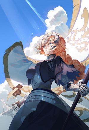 Jeanne d'Arc from Fate Series with Sword and Flag