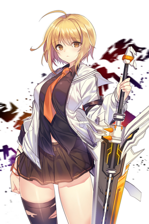 Haru Estia from Soul Worker holding a sword