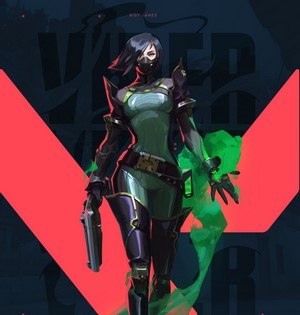 Viper from Valorant with a gun