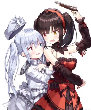 Tokisaki Kurumi and White Queen from Date A Live