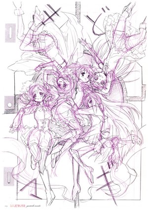 Mahou Shoujo Madoka Magica characters sketch