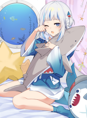 Gawr Gura Virtual Youtuber Anime Art