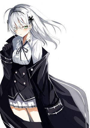 Greennight 2D Anime Girl with White Hair