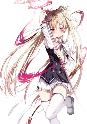 Anime girl with twintails and sword