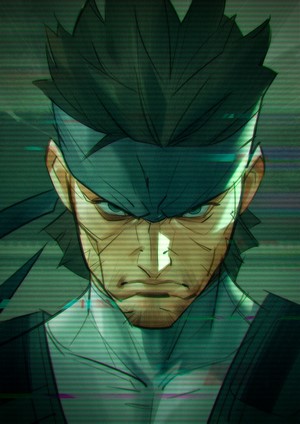 Solid Snake from Metal Gear Solid glitch art