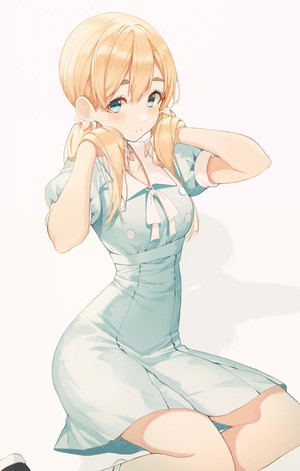 Kotobuki Tsumugi from K-ON! in a blue dress