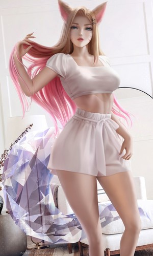 Ahri from League of Legends with Animal Ears