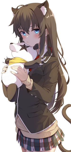 Yukinoshita Yukino from Yahari Ore no Seishun Love Comedy wa Machigatteiru. holding a stuffed animal