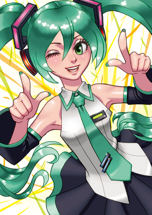 Hatsune Miku from Vocaloid artwork
