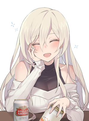 Jingo Anime Girl with Silver Hair