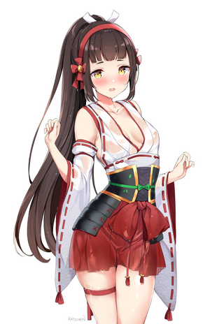 Anime girl from Epic Seven in Japanese clothes