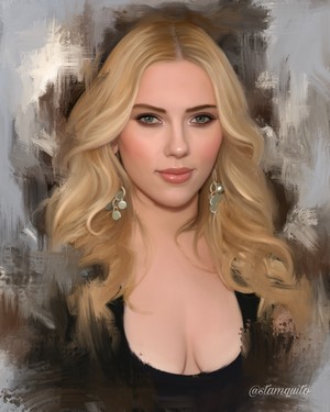 Scarlett Johansson digital painting by Stam Quito