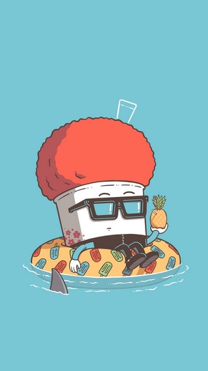 Shaved ice with pineapple on a float