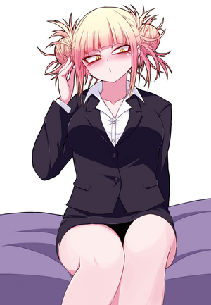 Himiko Toga from Boku no Hero Academia in a suit