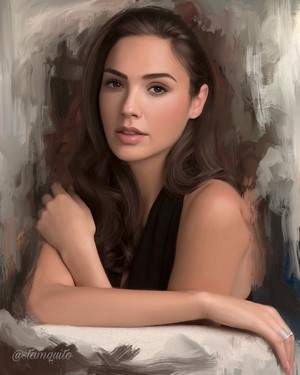 Digital painting of Gal Gadot as Wonder Woman